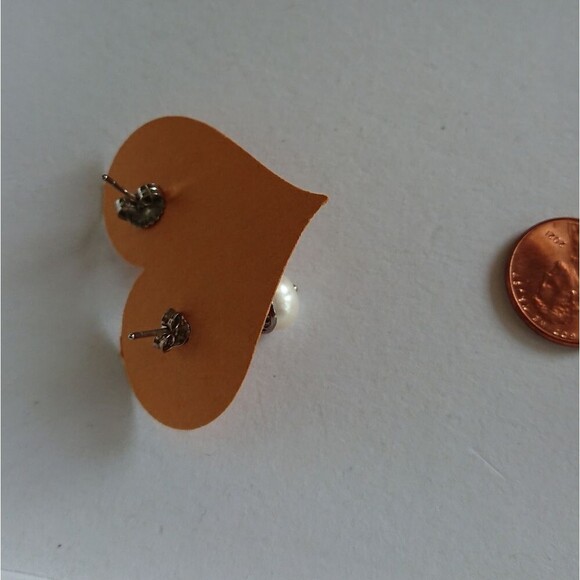 Pearl silver decorative Earrings - Picture 2 of 4